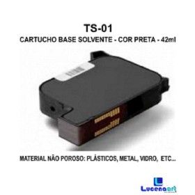 Cartucho Base solvente -Cor Preta TS-01 Cartucho Base solvente -Cor Preta TS-01